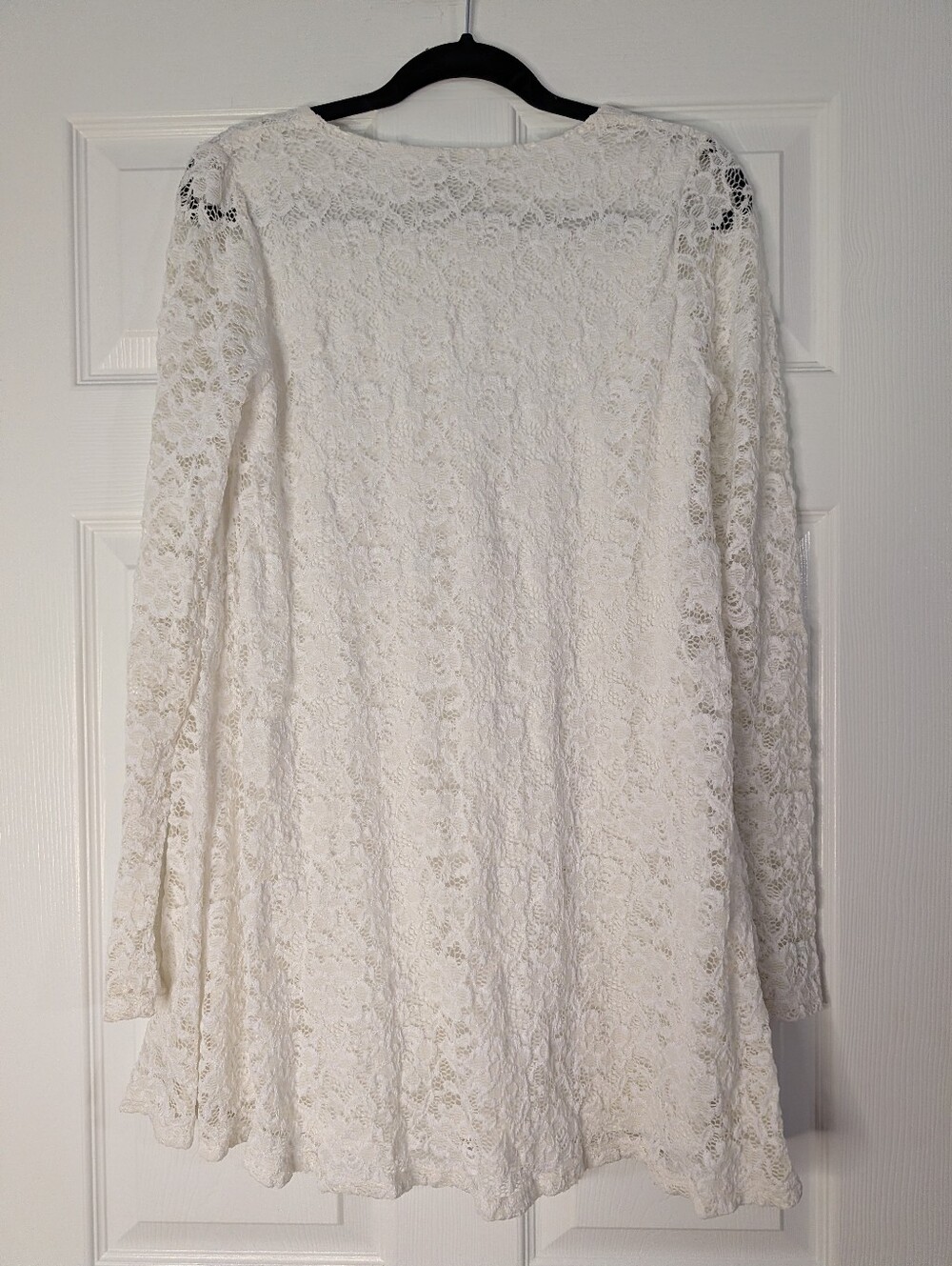 Show Me Your Mumu White Lace Long Sleeve Tunic Top Boho Romantic Lined Women's M - Picture 2 of 7